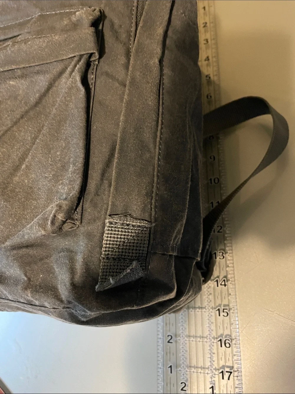 Fjallraven Kanken Backpack in Navy with Red Logo
